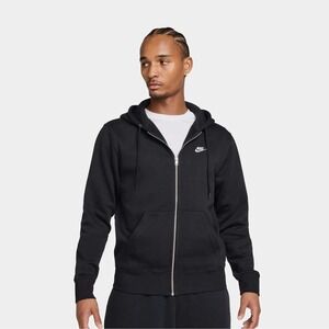 Nike Sportswear Club Fleece Full-Zip Hoodie Black XL New With Tags
